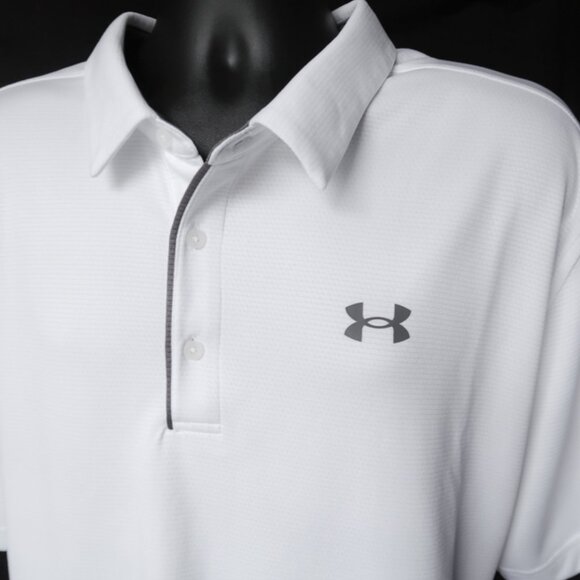 Under Armour HeatGear White Stretch Polo (3XL) OMG!! 😎 - Picture 5 of 11